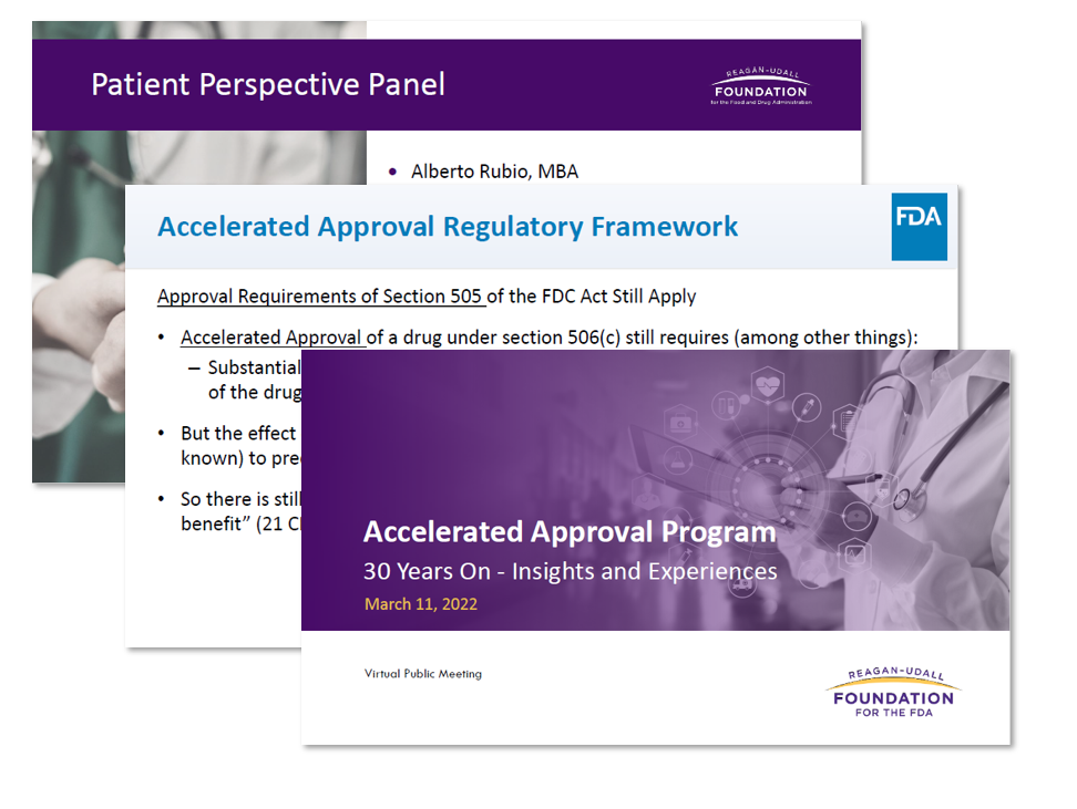 Accelerated Approval Program Virtual Public Meeting ReaganUdall